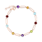 18K Rose Gold Over Sterling Silver Multi-Gemstone Bracelet With Extender