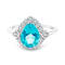 Paraiba Topaz Pear Ring