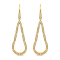 18K Yellow Gold Link Drop Diamond Earrings 1.35ctw