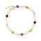 18K Yellow Gold Over Sterling Silver Multi-Gemstone Bracelet With Extender