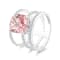 18K White Gold Pink Tourmaline and Diamond Ring 3.57ctw
