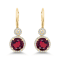 18K Yellow Gold Garnet and Diamond Earrings 8.30ctw