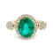 14K Yellow Gold Emerald and Diamond Ring  2.36ctw