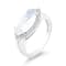 18K White Gold Moonstone and Diamond Ring 3.42ctw