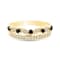 18K Yellow Gold Black and White Modern Diamond Ring
