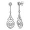 18K White Gold Dangle Drop Diamond Earrings 1.51ctw