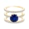 18K Yellow Gold Kyanite and Diamond Ring 3.43ctw