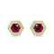 18K Yellow Gold Rhodolite and Diamond Earrings 3.25ctw