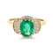 14K Yellow Gold Emerald and Diamond Ring 1.52ctw