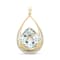 18K White Gold Aquamarine and Diamond Pendant 12.47ctw