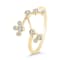 18K Gold Diamond Aries Zodiac Constellation Ring .13ctw