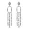 18K White Gold Fringe Drop Diamond Earrings 2.43ctw