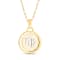 14K Yellow and White Gold Virgo Zodiac and Constellation Rotary Pendant
