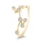 18K Yellow Gold Sagittarius Zodiac Constellation Ring .21ctw
