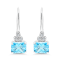 18K White Gold Sky Blue Topaz and Diamond Earrings 5.42ctw
