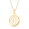 14K Yellow and White Gold Pisces Zodiac and Constellation Rotary Pendant