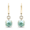 18K Yellow Gold Sky Blue Topaz and Diamond Earrings 14.59ctw