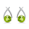18K White Gold Peridot Earrings