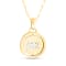 14K Yellow and White Gold Aquarius Zodiac and Constellation Rotary Pendant