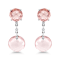 Round Shaped Rose Quartz Earrings