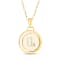 14K Yellow and White Gold Capricorn Zodiac and Constellation Rotary Pendant