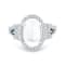 18K White Gold Moonstone, London Blue Topaz, and Diamond Ring 4.12ctw
