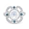18K White Gold Moonstone, London Blue Topaz, and Diamond Ring 2.69ctw