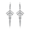 18K White Gold Link Drop Diamond Earrings 1.23ctw