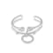 Silver White Sapphire Adjustable Ring