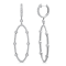 18K White Gold Drop Dangle Diamond Earrings 1.13ctw