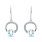 18K White Gold Aquamarine and Diamond Earrings 4.12ctw