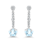 18K White Gold Aquamarine and Diamond Earrings 3.91ctw