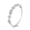 18K Petite White Gold Diamond Ring  .19ctw