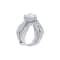 4.25 cttw Cushion-Cut Cubic Zirconia 2-Piece Bridal Set Ring, Sterling Silver
