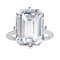 23.14 cttw Emerald-Cut Cubic Zirconia Solitaire Engagement Ring,
Sterling Silver