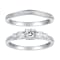 050 cttw 5-Stone Round-Cut Cubic Zirconia Bridal Ring Set, Sterling Silver