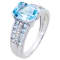 2.55 cttw Sky Blue Topaz Gemstone Engagement Ring, Sterling Silver