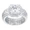 7.48 cttw Princess-Cut Cubic Zirconia Engagement Ring, Sterling Silver
