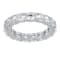 5.57 cttw Round-Cut Cubic Zirconia Eternity Wedding Band Ring, Sterling Silver
