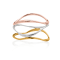 TANE Vaivén Tricolor Sterling Silver, 23 Karat Yellow Gold and 18 Karat
Rose Gold Vermeil Bracelet