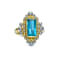 Chiara Collection Ring in 22kt, Platinum & 18kt set with Indicolite Tourmaline