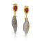 Classic Collection Earrings in 22kt & 18kt gold set with
Tourmalines, Pearls and Diamonds