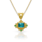 Classic Collection Pendant in 22kt & 18kt gold set with Apatite,
Garnets and Diamonds