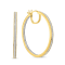 1/3 Carat Diamond Inside-Out Hoop Earrings in Yellow Gold-Plated
Sterling Silver (40 MM)