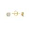 1/4 Carat Diamond Cluster Earrings in 10K Yellow Gold