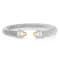 Sterling Silver & 18K Gold Diamond Popcorn Cuff