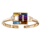 BELLARRI 14kt Rose Gold Multi Color Gemstone Bangle from the Boulevard
III Collection