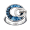 BELLARRI 14kt White Gold Blue Topaz Ring from the Poetry in Motion Collection