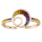 BELLARRI 14kt Rose Gold Multi Color Gemstone Bangle from the Malibu –
Wave Collection