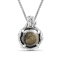 Stephen Dweck Black Coral Solitaire & Signature Engraved Sterling
Silver Pendant